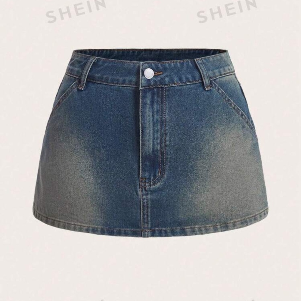 Medium  Wash Denim Skirt
